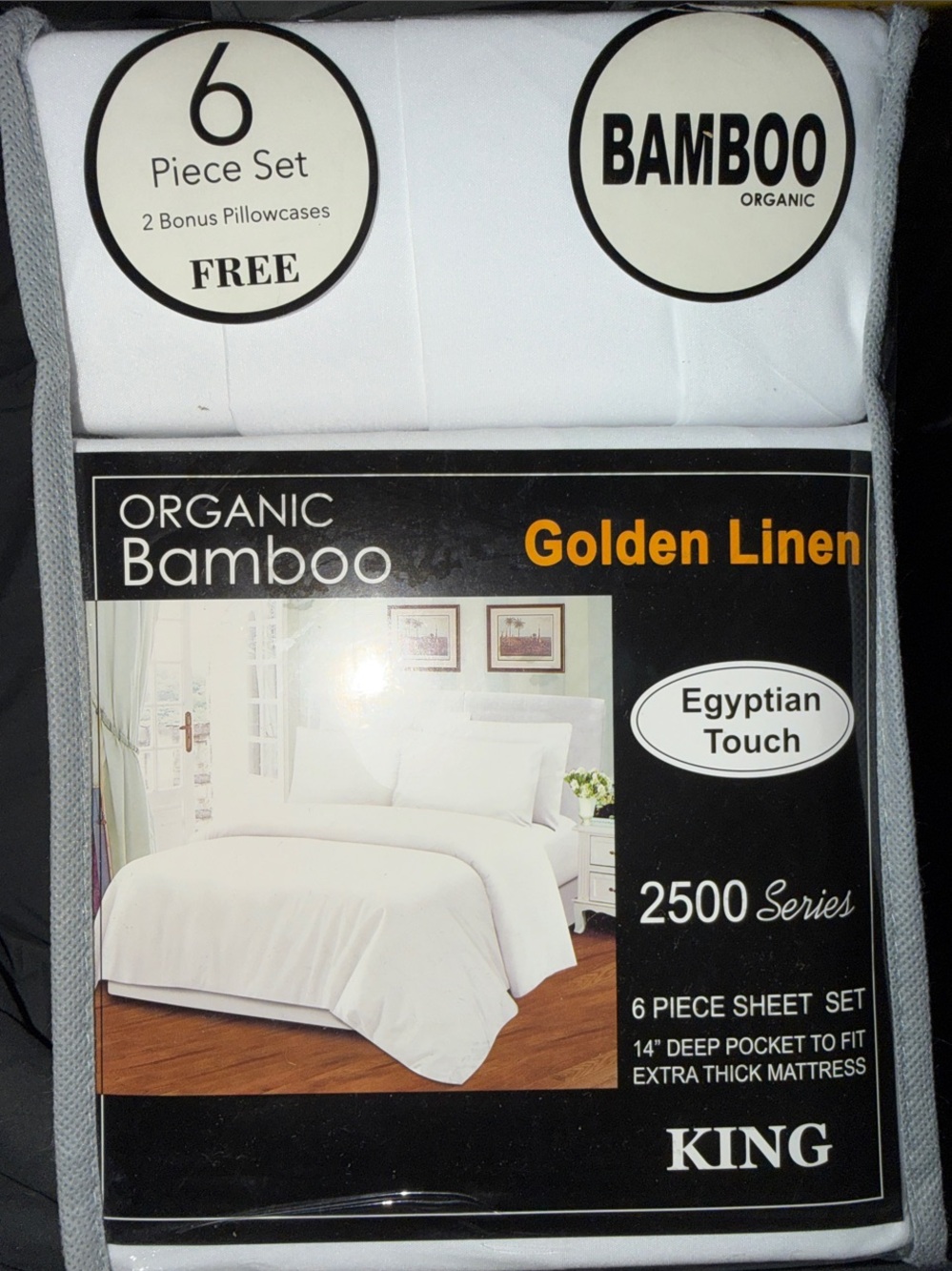 Organic Bamboo King Sheet Set - White